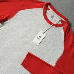 Tasc Performance Carrollton Blocked LS Shirt Mens Small Gray Red NWT